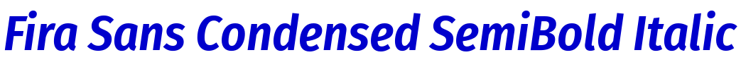 Fira Sans Condensed SemiBold Italic fonte